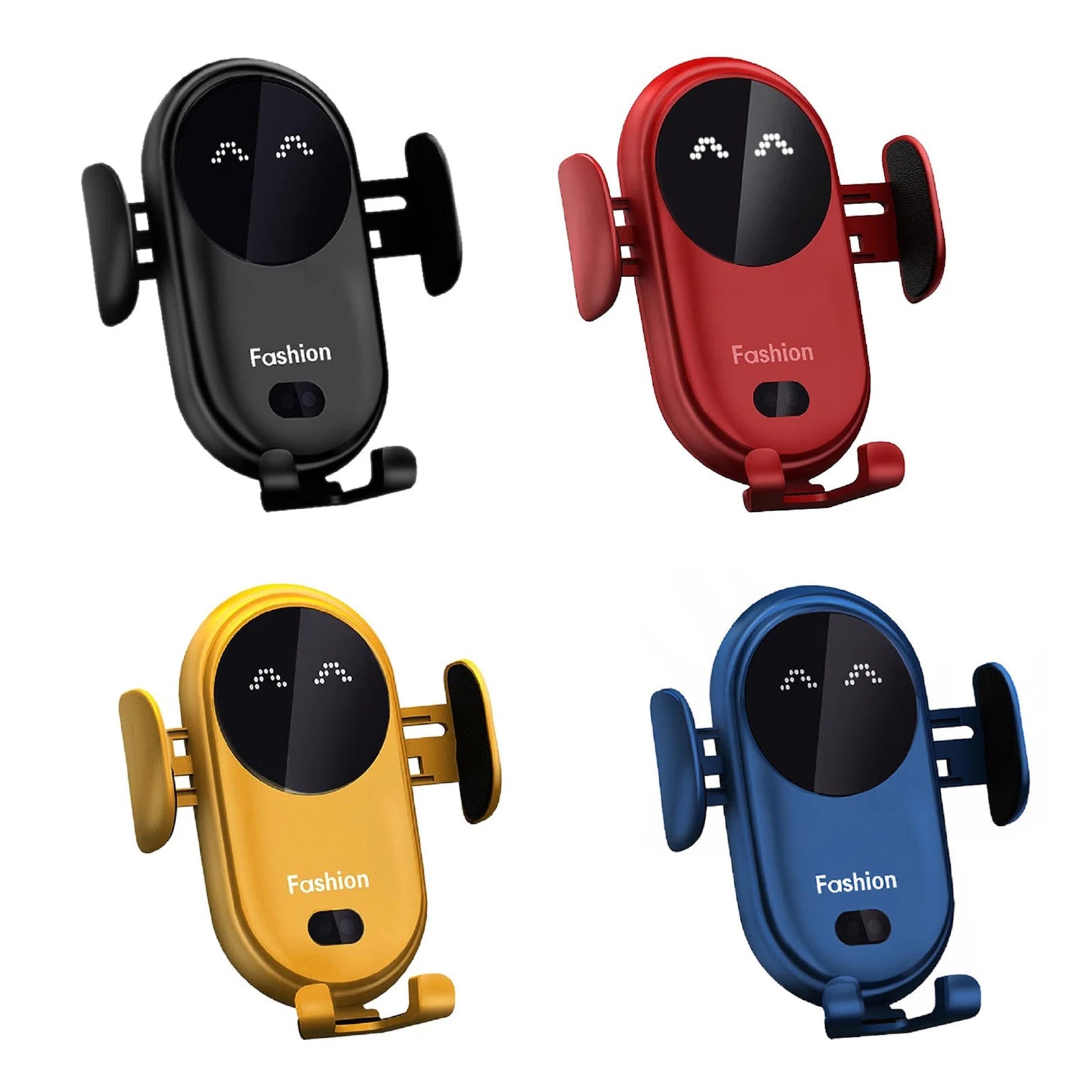 Auto Mount Phone Holder with Suction Cup Bracket 10W Car Wireless Charger Infrared Sensor Automatic Clamping Mobile Phone Stand