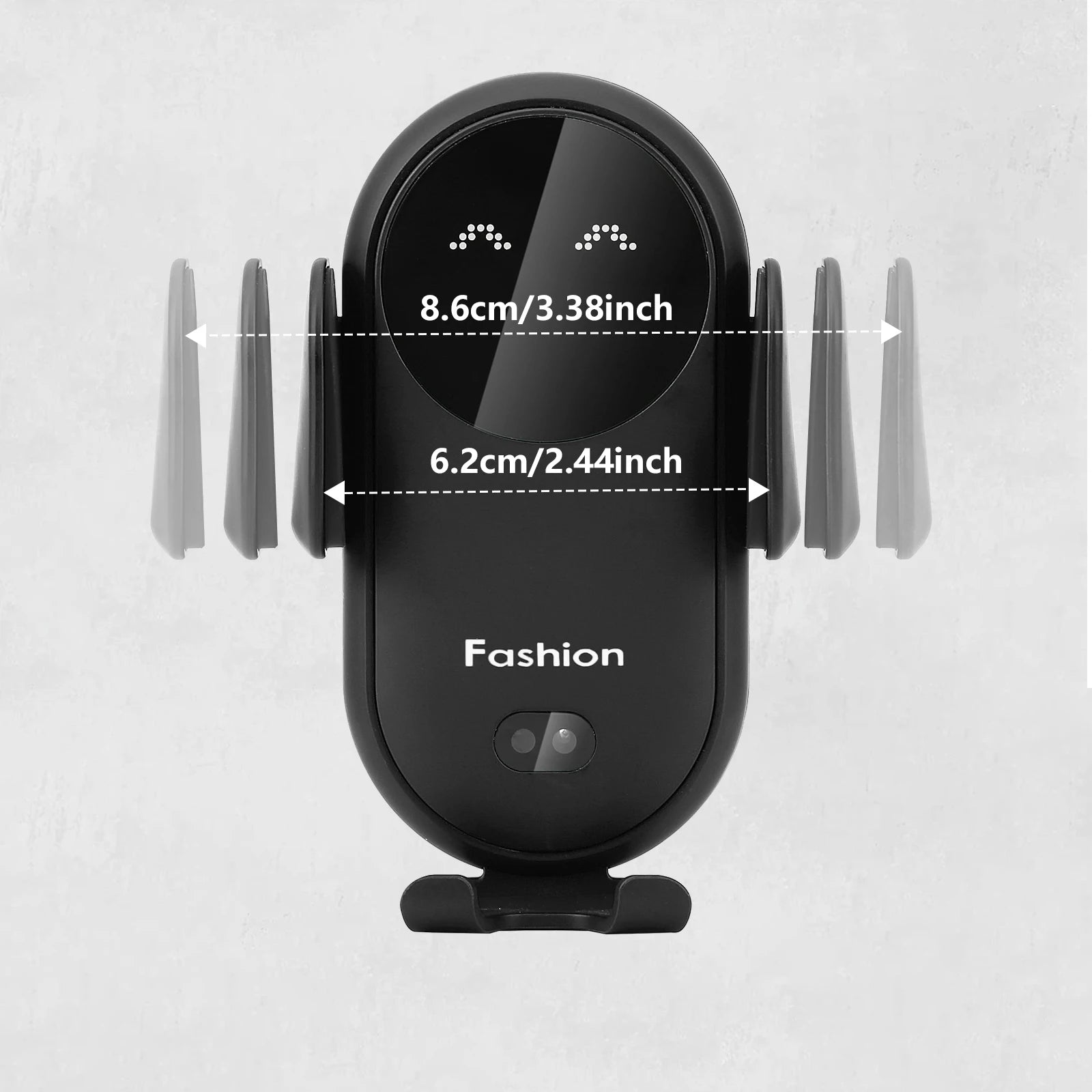 Auto Mount Phone Holder with Suction Cup Bracket 10W Car Wireless Charger Infrared Sensor Automatic Clamping Mobile Phone Stand