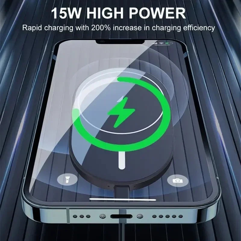 Strong Magnetic Car Wireless Charger Mount 360° Rotation Air Vent Holder For Magsafe iPhone 12-17 Pro Max Android Auto Daily Use