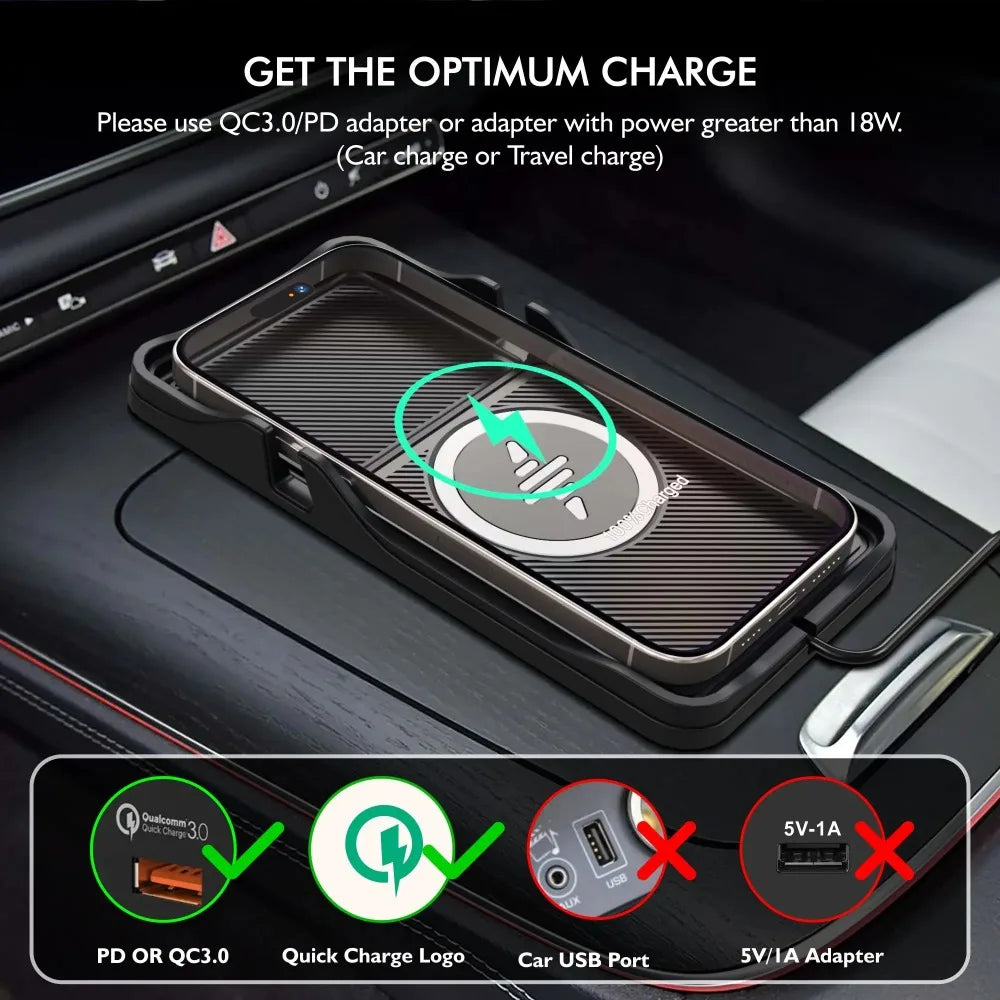 Silicone Wireless Charger Dock Car Phone Holder Pad For iPhone 17 16 15 14 13 12 Samsung Airpods Pro 4/3 Fast Charging Station