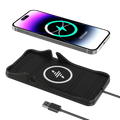 Silicone Wireless Charger Dock Car Phone Holder Pad For iPhone 17 16 15 14 13 12 Samsung Airpods Pro 4/3 Fast Charging Station